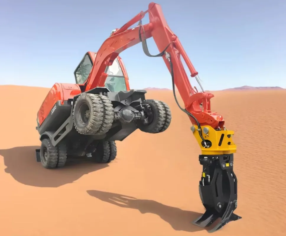 3.5-50 ton excavator hydraulic grappling hook double cylinder rotary multi-function grapple hook