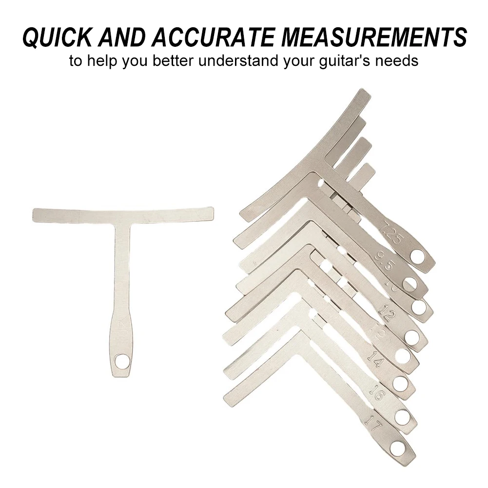 Guitar Rulers Precision Guitar Steel String and Radius Gauge Set Improve the Playability and Sound of Your Guitar!