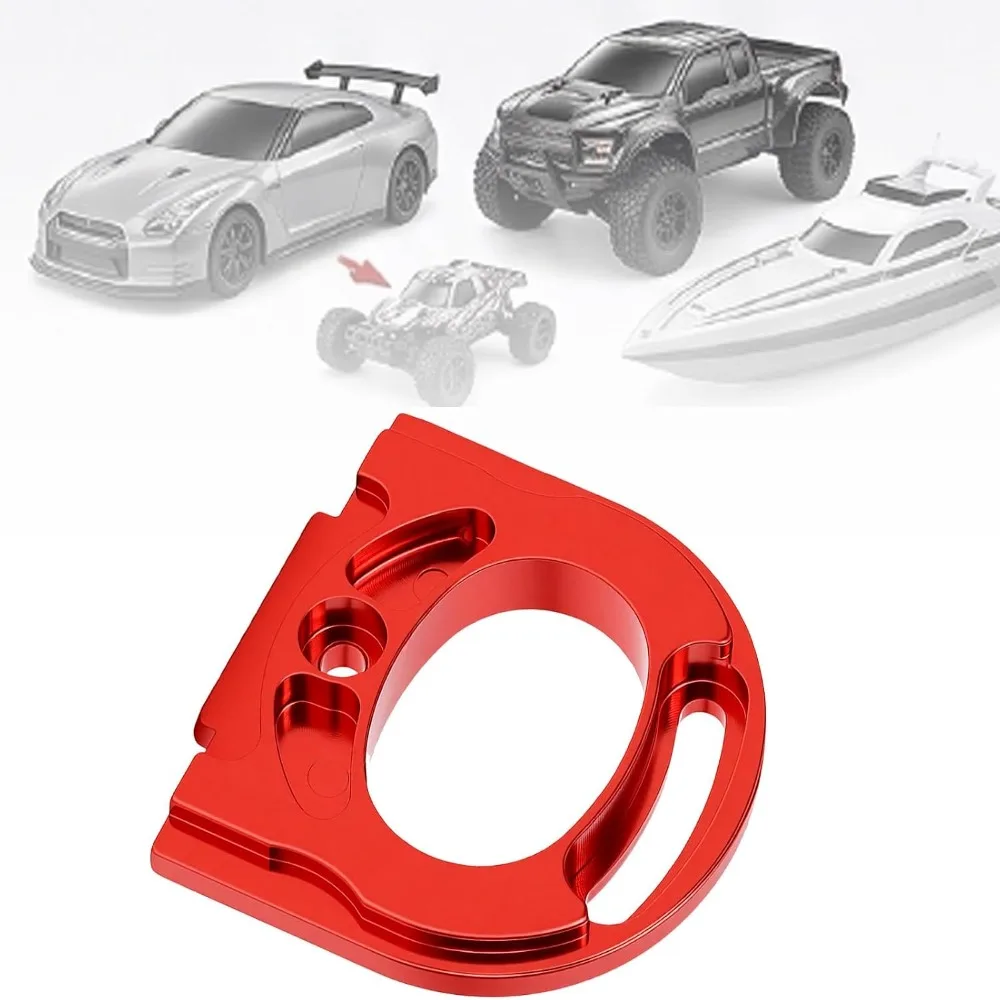 Aluminum Alloy Motor Mount Plate Heat Sink High-Performance Aluminum Motor Mount Red Motor Bracket RC Upgrade Part