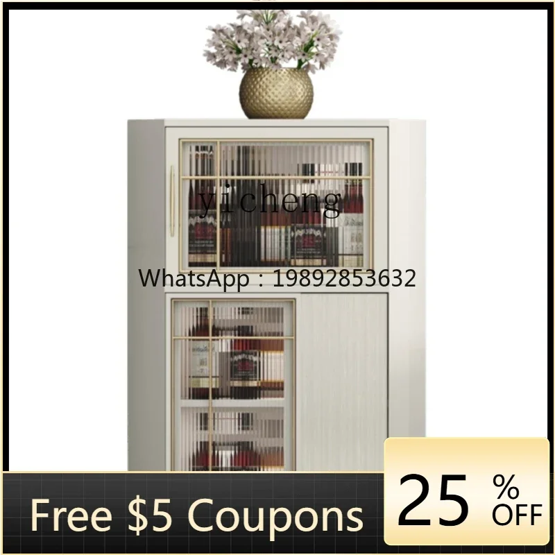 

Glass Wine Cabinet Corner Cabinet Modern Minimalist Living Room Solid Wood Corner Corner Cabinet