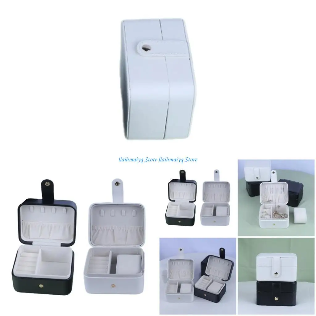 

573B Compact Jewelry Case Jewelry Storage Box Jewelry Display Box Soft PU Material Jewelry Organizers PU Necklace Holder