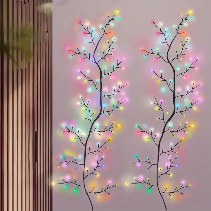 1PC Christmas String Light 96LEDS Bendable Willow Vine Lights 8 Modes Rattan Tree Decor Light For Wall Bedroom Indoor Outdoor