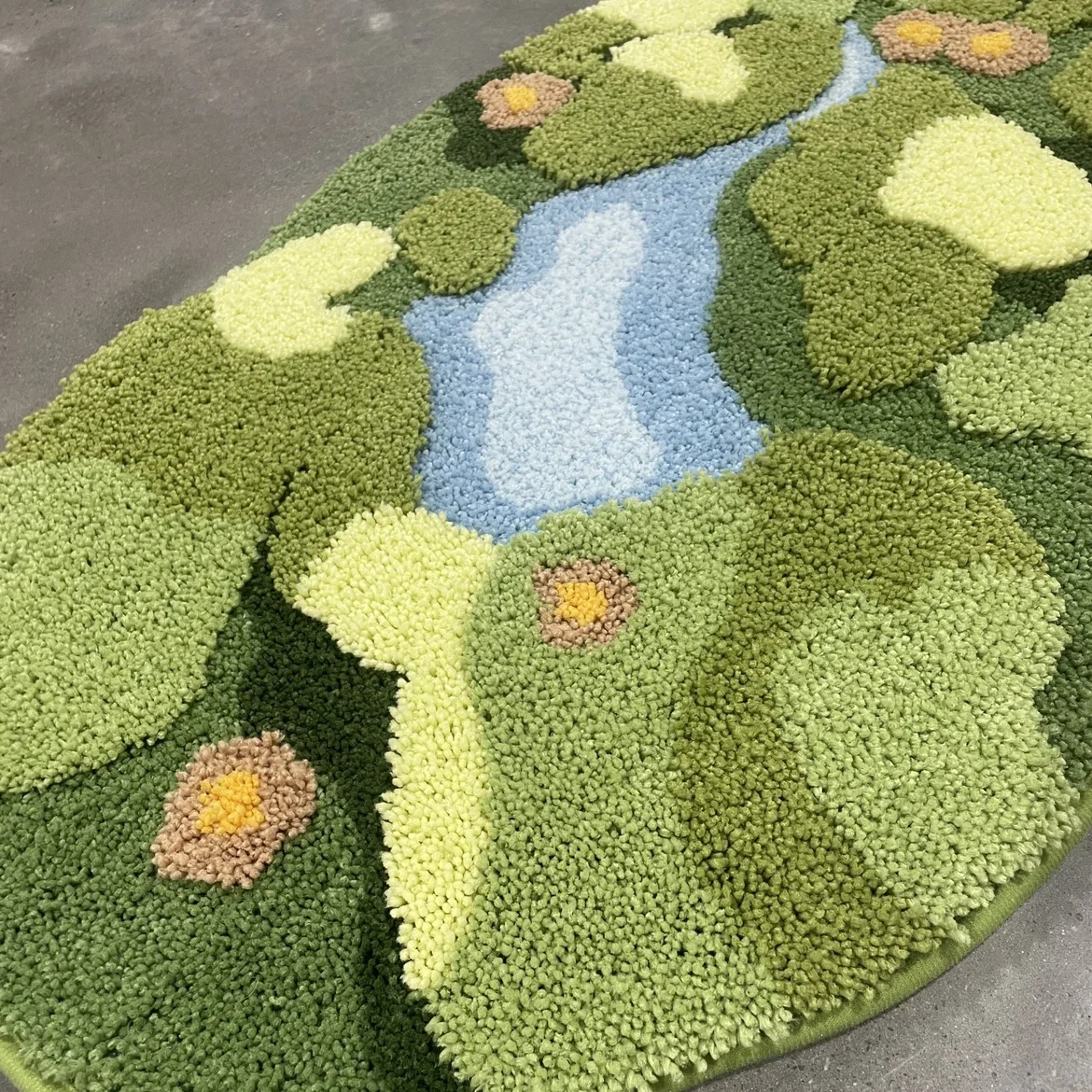 High Quality Moss Rug Thick Plush Bedroom Bedside Area Rug Three-dimensional Carpet Surface Living Room Decorative Floor Mats
