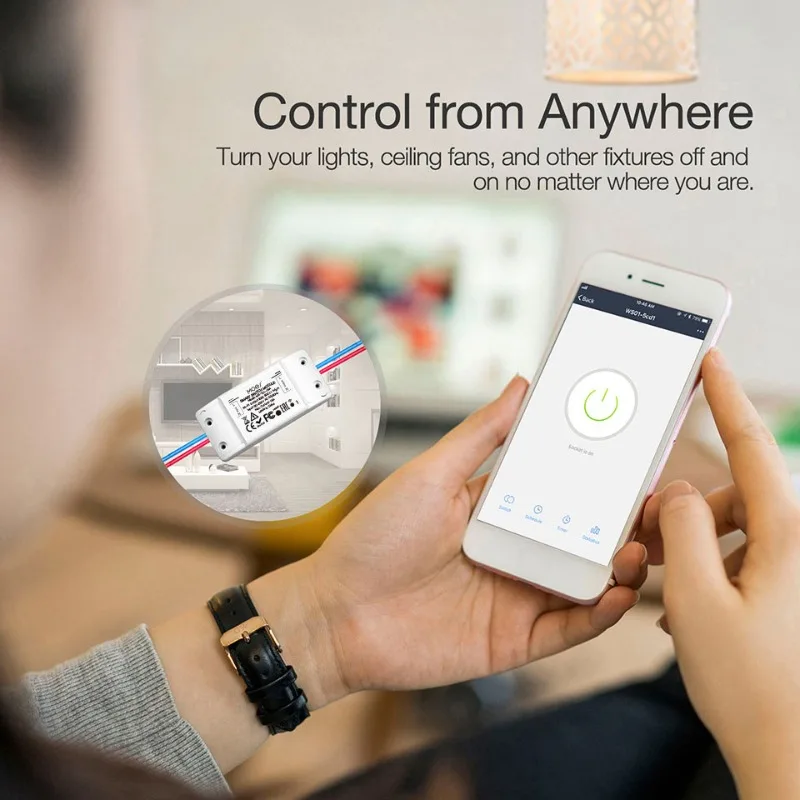 WiFi intelligent on-off device, switch, with remote control, intelligent life APP timing scene linkage
