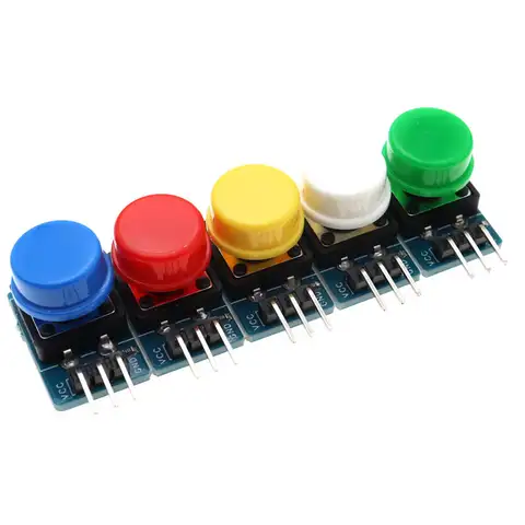 5pcs 12X12MM Big Key Module Big Button Module Light Touch Switch Module With Hat High Level Output For Arduino Or Raspberry PI 3