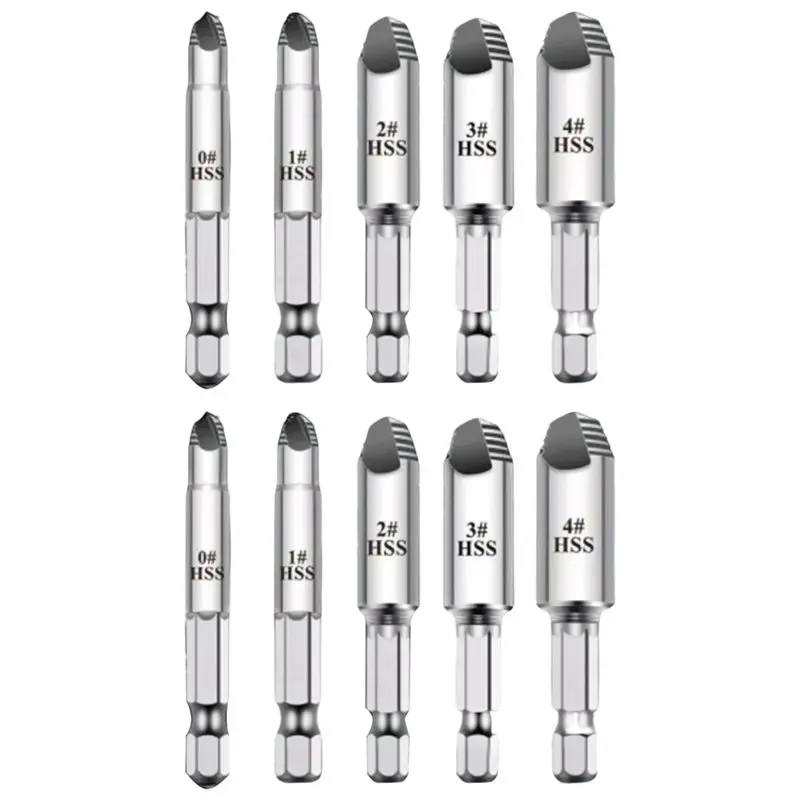 

ABDJ-Handyman Tool Kit Drill Bits 5Pcs Drill Out Damaged Screws Extractor Bolts Remover Broken Bolt Stud Removal With Box