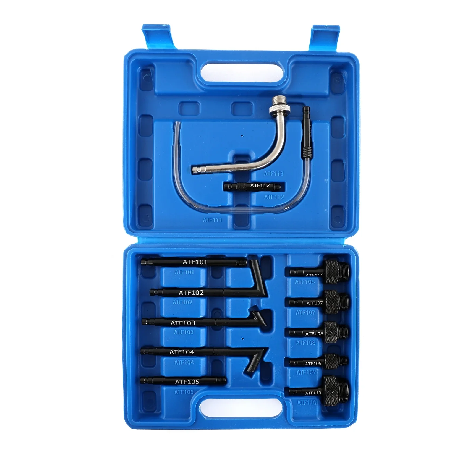 13Pcs Oil Filling Adaptor CVT ATF Transmission Service Adapter Manual Brake Oil Change Tool Connector Set With Blue Toolbox