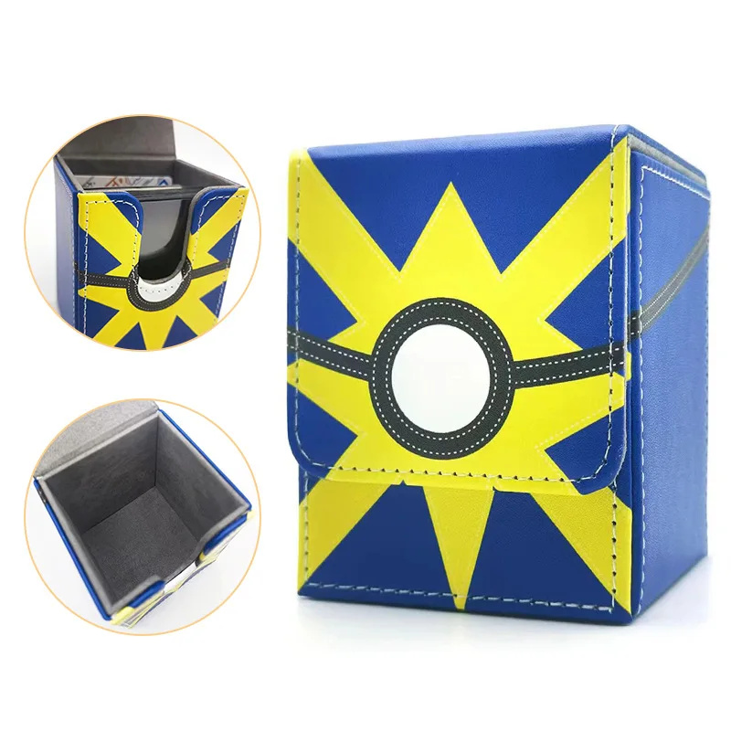 

Pokemon Card Deck Storage Box PTCG Board Game Organizer Case for Magic: the Gathering MTG Commander TCG Sleeves Carrying Case