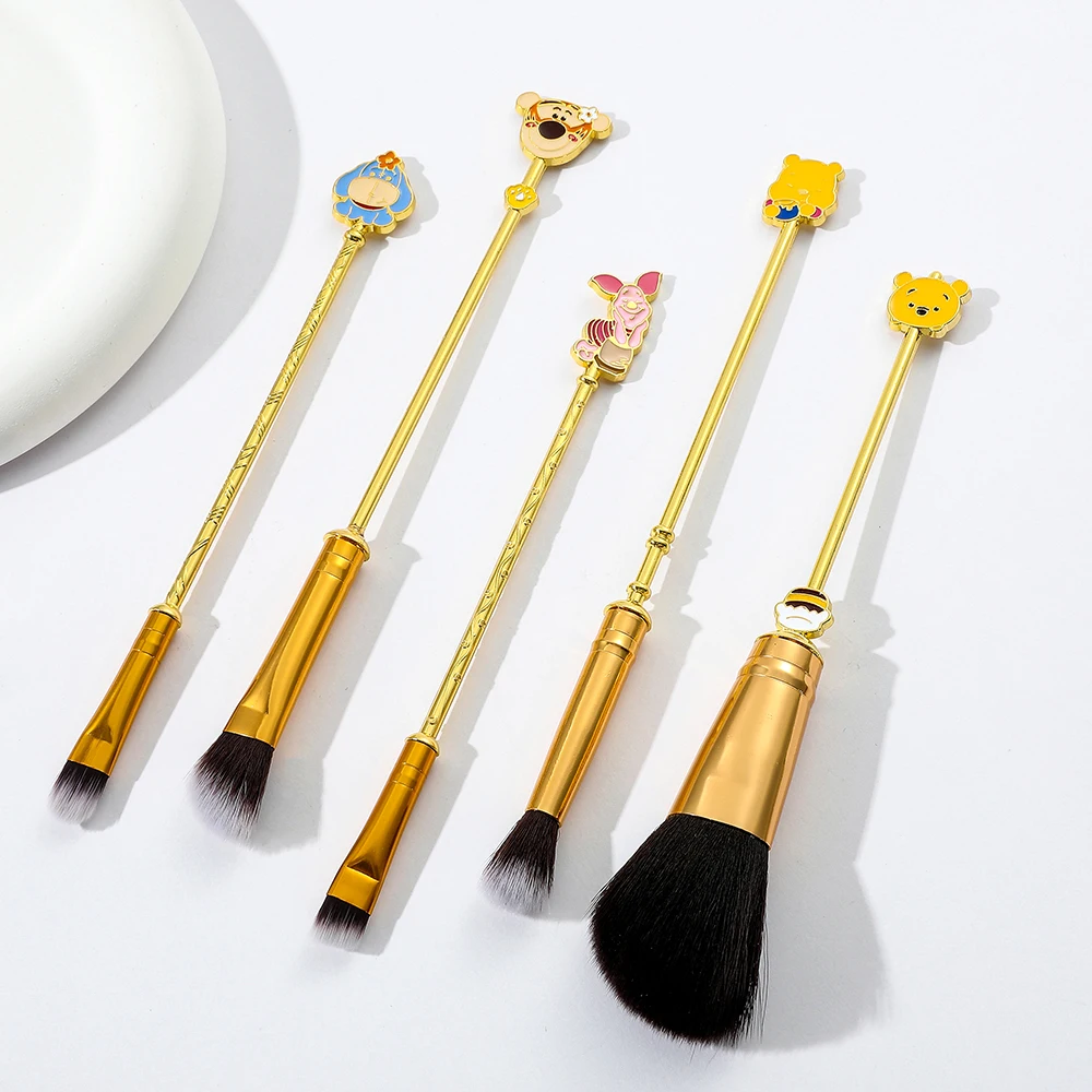 Winnie the Pooh Makeup Brushes, Disney Winnie Bear, Soft Hair, Blush, Concealer, Eye Shadow, Foundation, Cosmetics Brush, 5pcs