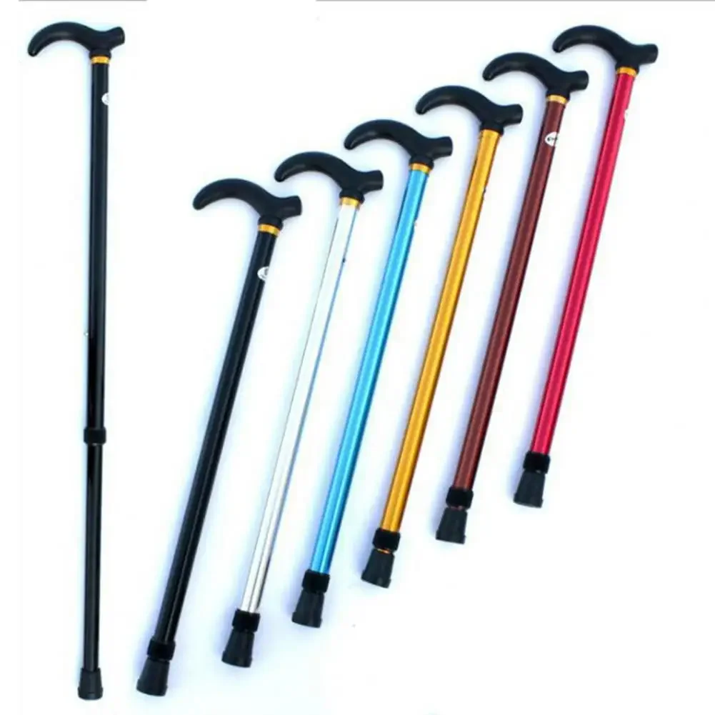 

Trekking Pole Anti-skid Crutch Ergonomic Handle Adjustable Walking Stick Women Men Stable Anti-skid Hiking Cane