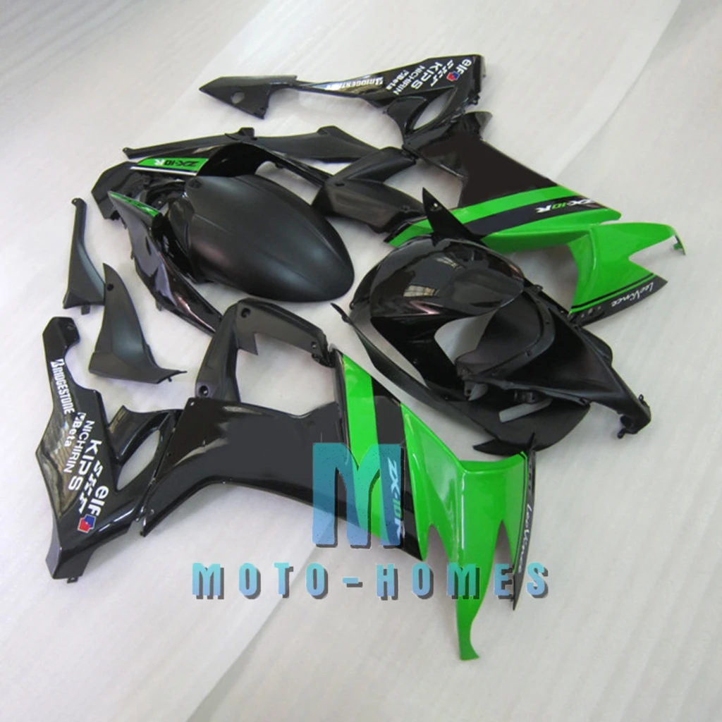 Prime Injection Fairing Kit for ZX10R 08-11 Kawasaki Ninja ZX-10R 2008-2011 Green Black ABS Wrecked Rebuild Bike