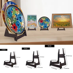 Wooden Art Display Stand Picture Frame Decorative Plate Book Holder Anti-Slip Display Dish Storage Support Home Desktop Organize