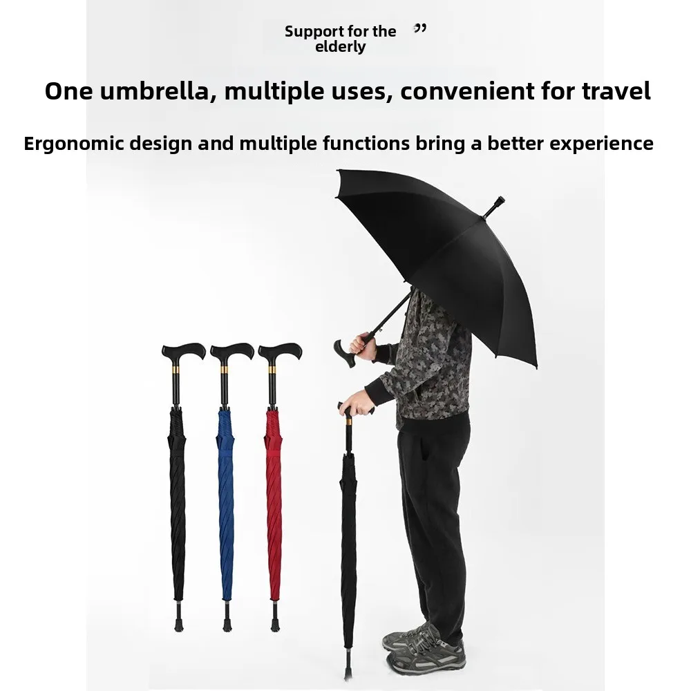 

Anti-Slip Waterproof Mountain Climbing Cane with Umbrella Se Reflective ly Sunscreen Light Multi-Functional Umbrella