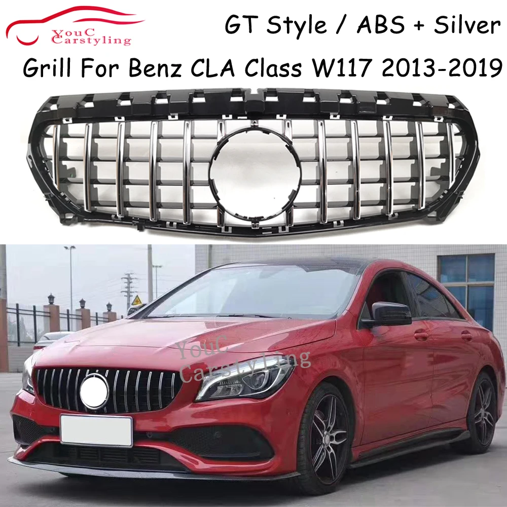 C117 gt Front stoßstangen gitter Mesh für Mercedes Cla Klasse W117 X117 Cla180 Cla200 Cla250 Cla45 2011-2015 Grill