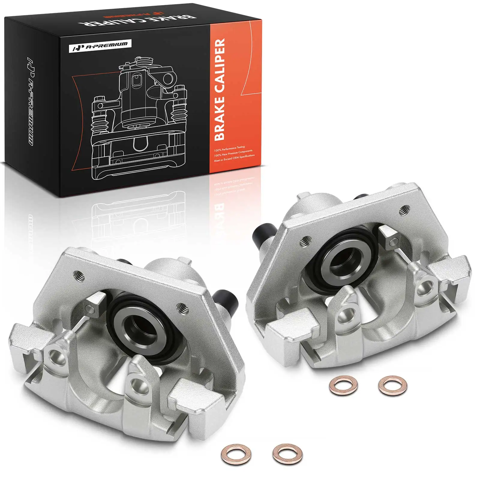 A-Premium Pair Rear Brake Caliper with Bracket for Land Rover Range Rover 2003-2005