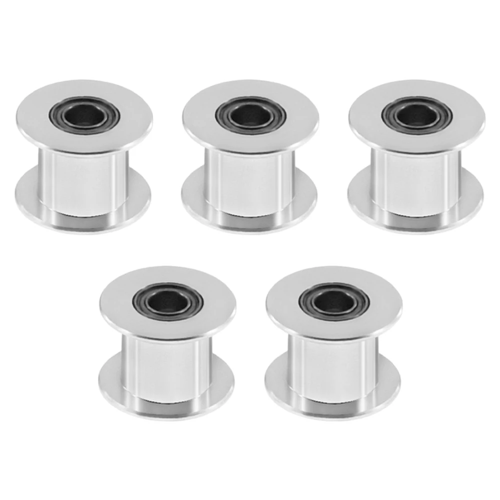 Five Pack Timing Belt Idler Pulleys Compatible with Various Machines Offering Excellent Performance and Durability