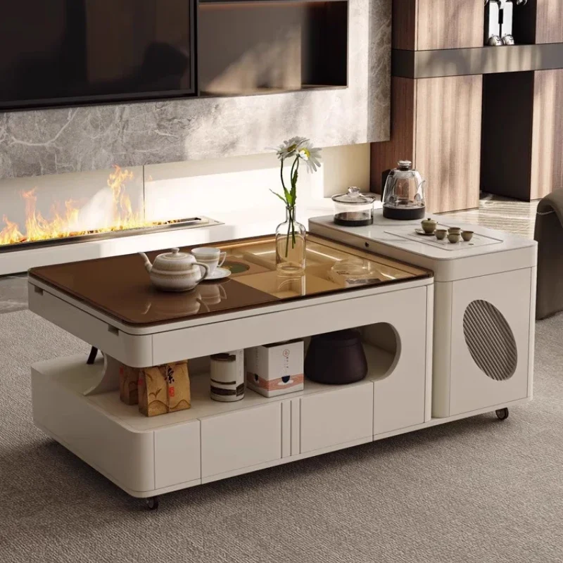 Luxury Storage Coffee Table Design Organizer Drawer Home Moving Coffee Table Space Saving Mesa Auxiliar Chinese Style Furniture