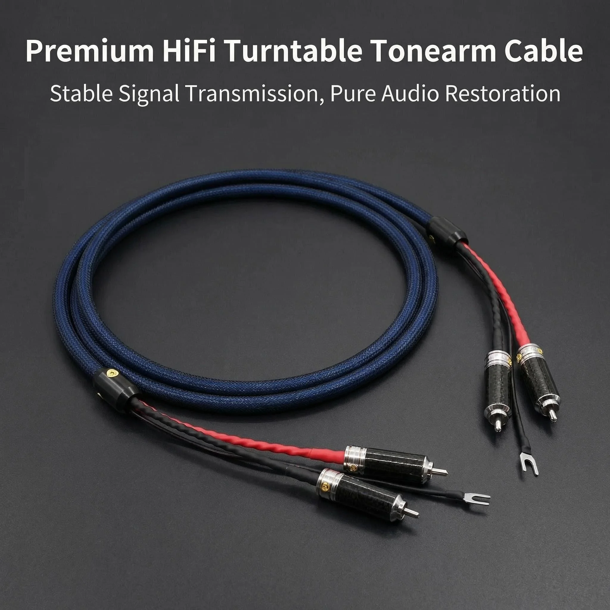 

Кабель для проигрывателя Aouyade 5N OCC с серебряным покрытием (2 RCA на 2 RCA) RCA-RCA