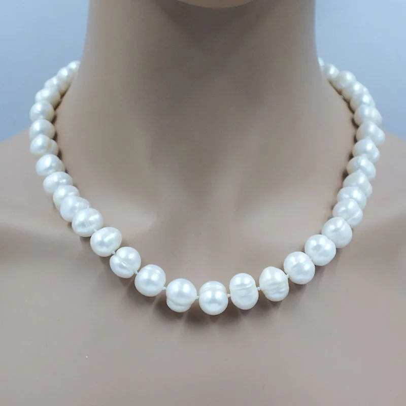 11-12MM Giant Natural Baroque Pearl Necklace.50CM