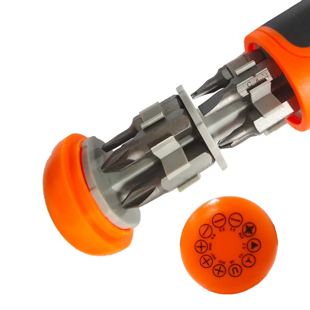 Obeng Ratchet 10 In 1 Set Obeng Sudut Kepala Obeng Tersembunyi Multi Sudut Multifungsi Portabel