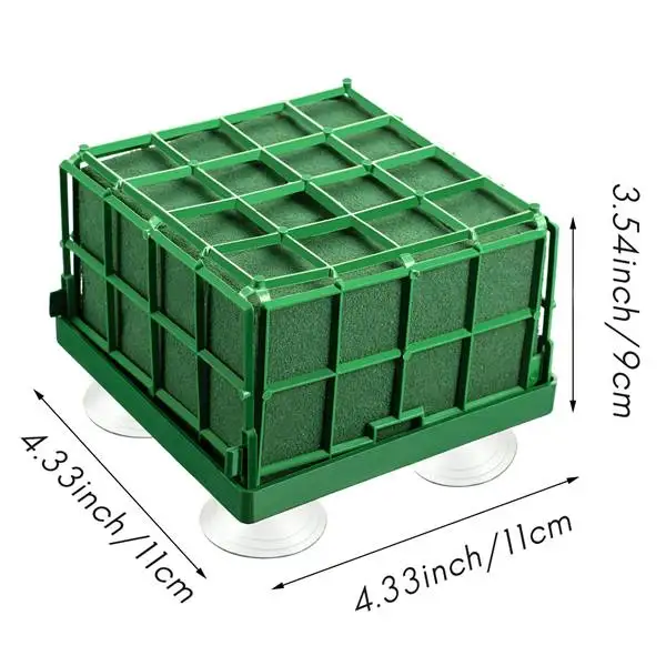 BAAQ 6Pcs Floral Foam Cage Flower Holder with Floral Foam and Suction Cup for Wedding Table Centerpiece Floral Arrangement
