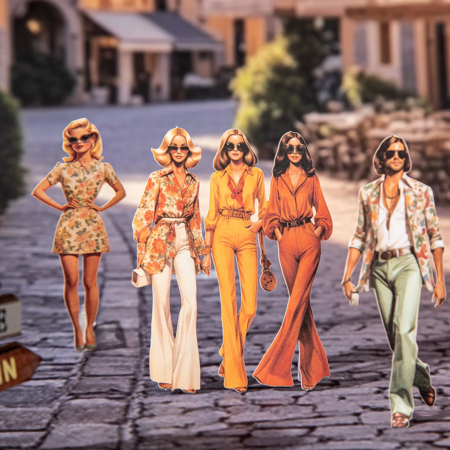 

Набор винтажных стикеров «Толчок времени»: креативные материалы для дневника, коллажей и творчества