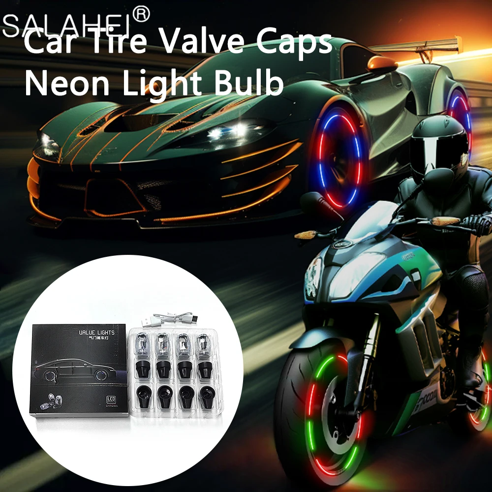 

Car Tire LED Valve Lights Bicycle Tire Valve Cap Lighting Motorcycle Bike Wheel Lamp Flash Lamps Road MTB Light Auto Accessories
