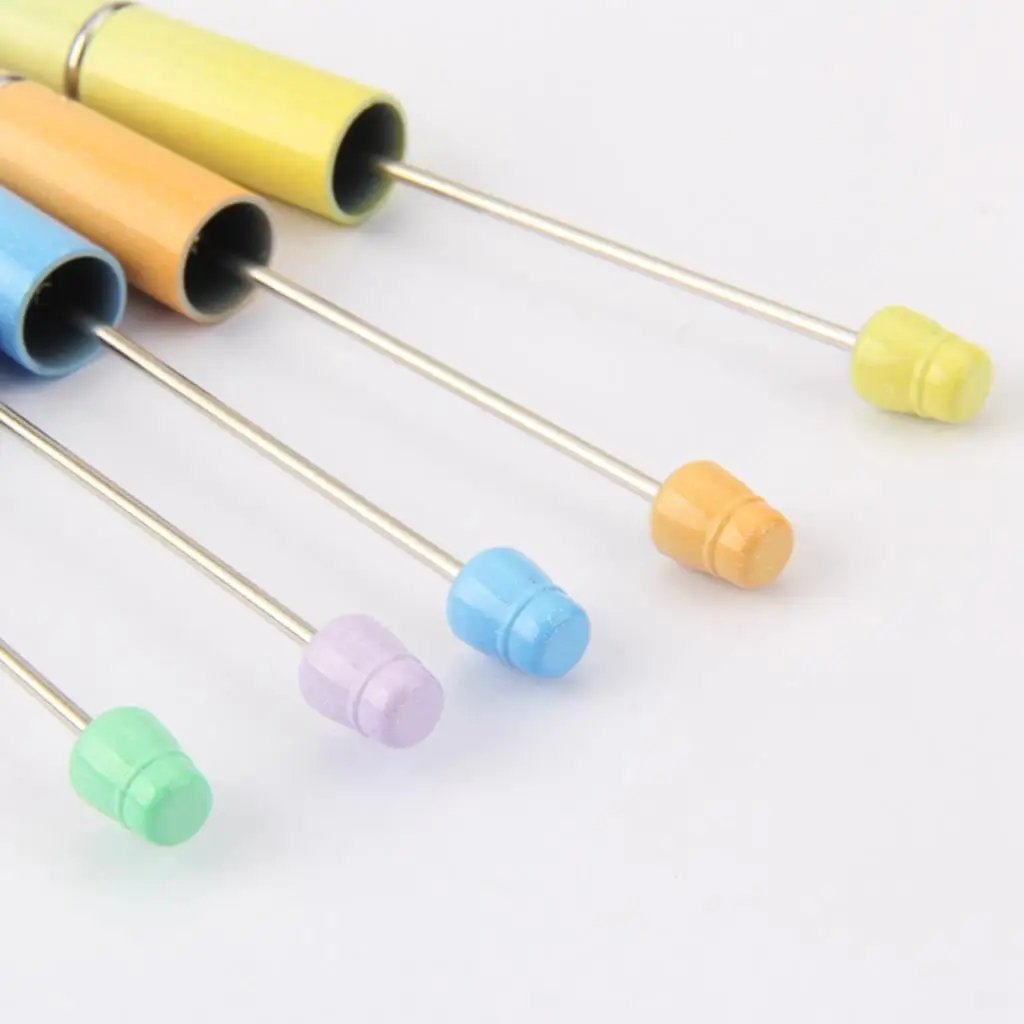 Multicolor Beadable Pens Fancy Ergonomic Ballpoint Pen Set for School Exams Home and Creative Projects