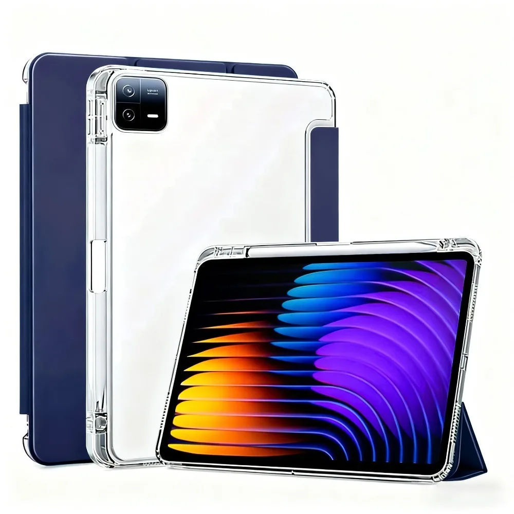 

For Xiaomi Mi Pad 8&8 Pro 11.2" 2025 Case Transparent Trifold Stand Funda For Mi Pad 7&7 Pro 11.2 inch Cover with Sleep/Wake up