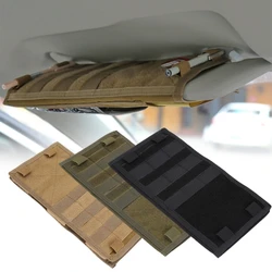 Car Visors Panel Pouch, Vehicle Visors Tactic Storage Holder Pouch, Car Sun Visors Organizers Holder with Elastics Strap 24BD