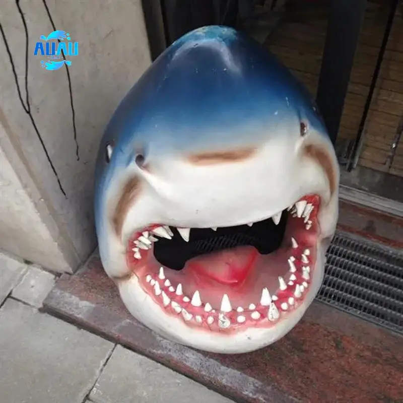 

AUAU-Great White Shark Garden Art Decoration Animal Art Statue Ocean Art And Craft Ornament For Home, Yard And Bar Decor