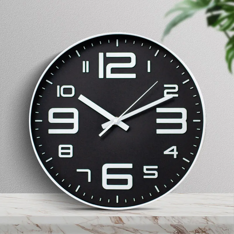 

12inch Modern Simple Wall Clock Home Living Room Bedroom Non-Ticking Clock Artistic Creativity Nordic Fashion Silent Clocks