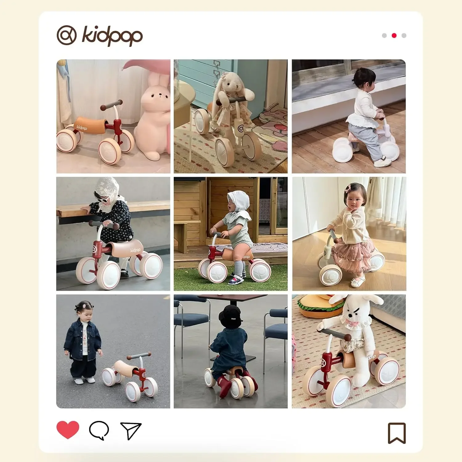 Vélo d'équilibre pour bébé de 1 an, jouets pour enfants en bas âge, cadeau de premier anniversaire, premier vélo pour tout-petits (vert foncé)