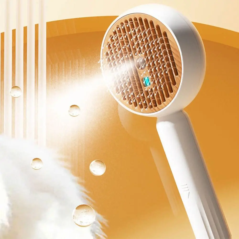 

Hair Removal Pet Spray Hair Comb Health Protection Self-cleaning Sliker Brush Cat Grooming Brush Anti-Static Anti-slip Handle