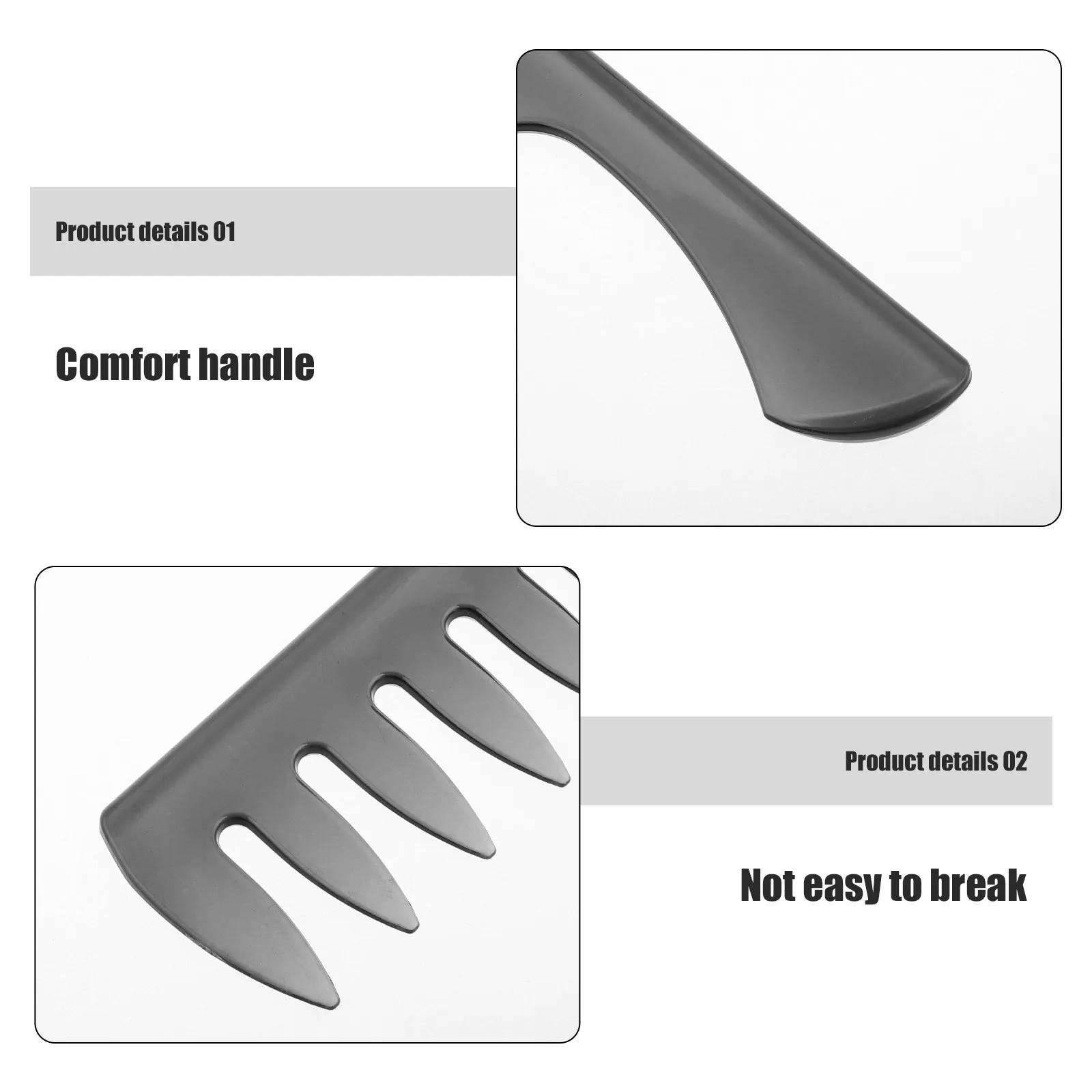 Vintage Wide Tooth Hair Comb Retro Oil Head Styling Detangling Shampoo Comb Black Salon Barber Hairstylist Tool - view 4
