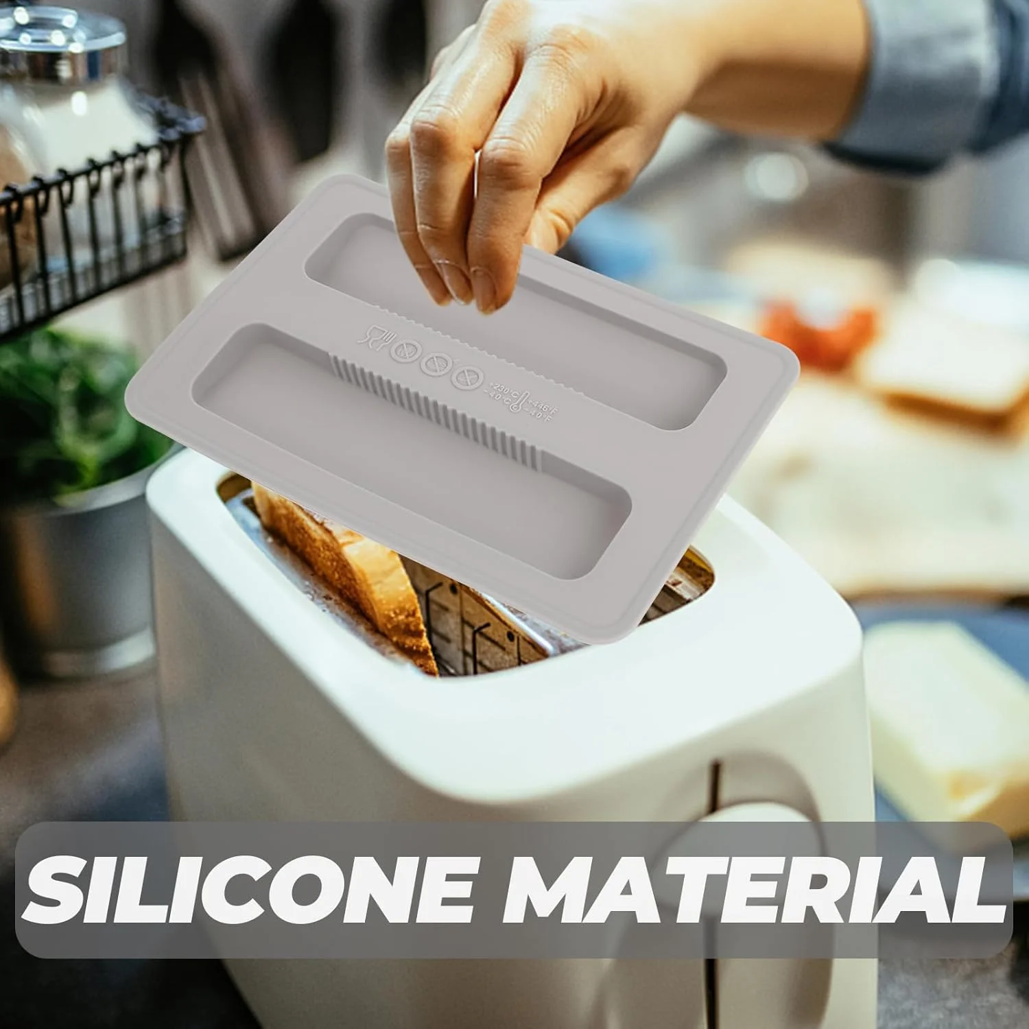 2 قطعة من السيليكون، أغطية صانع الغطاء العلوي غطاء الأجهزة 2 شريحة غطاء الأوساخ حامي لملحقات أجزاء ماكينة الخبز