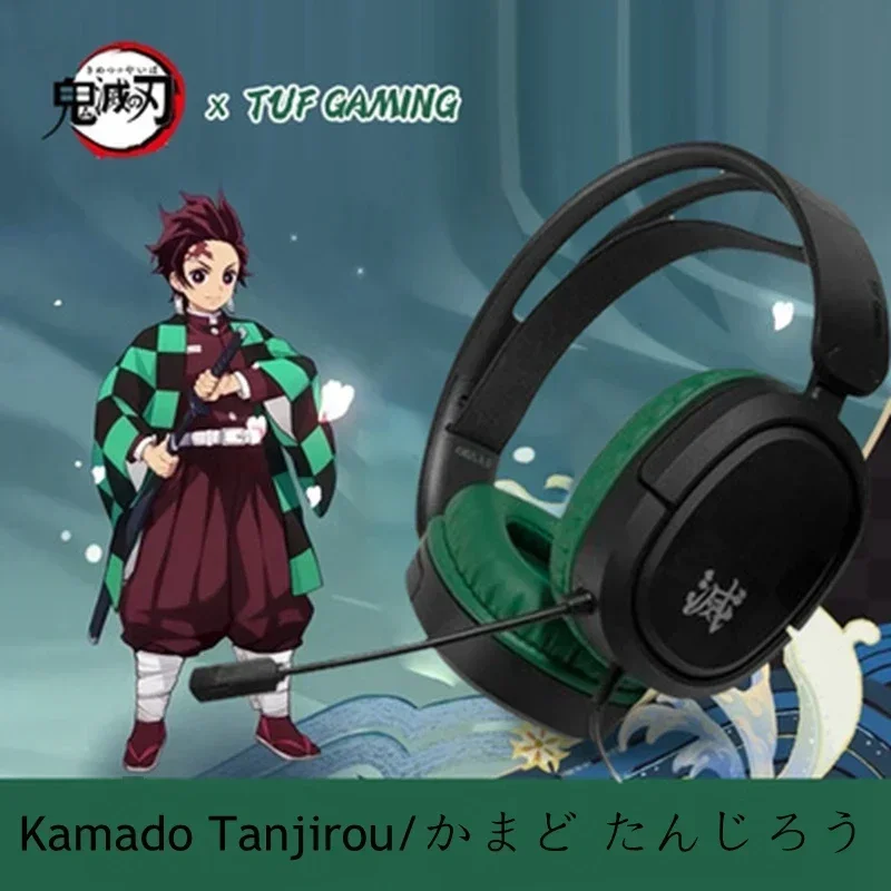 Demon Slayer Anime Gaming Headset, Tanjirou Nezuko Cosplay Headphones, Periféricos oficiais Gaming, Presente de aniversário