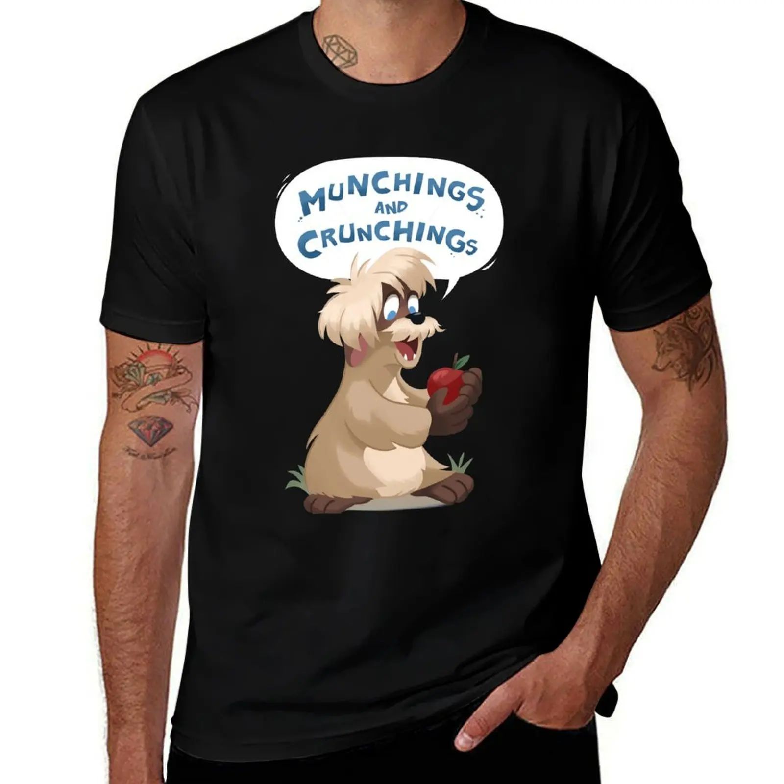 Munchings and Crunchings T-Shirt Art Pattern Printed Casual Top T-Shirt