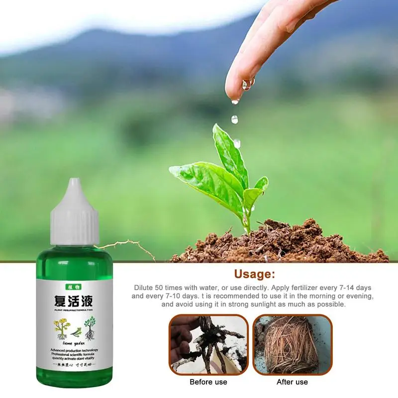 

Plant Revitalizer 50ml Flower Fruit Vegetable Fertilizers Promotes Healthy & Strong Growth Outdoor Soil Plant Food Effective