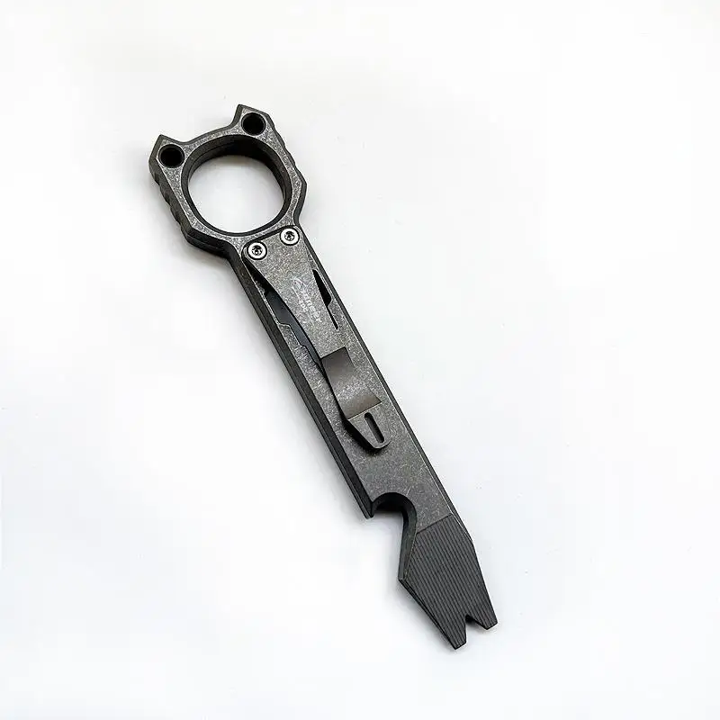 

1PC Titanium Alloy Pocket Tool Bottle Opener Pry Bar Crowbar Wrench EDC Outdoor