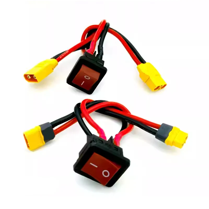 1PCS RC UAV Drone Model Battery ESC Power Switch XT60 XT90 Plug 50A Large Current High Load Electronic Switches Length 30cm