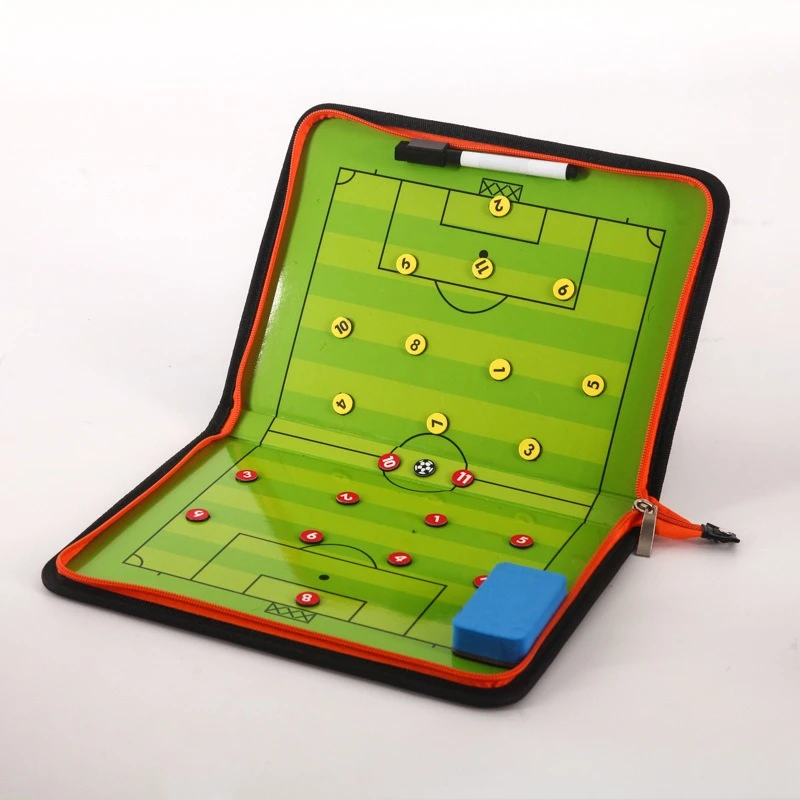 

Creative Zipper Football Tactical Board Leather Magnetic Portable Football Coach Board with Magnet Chess Pen Eraser