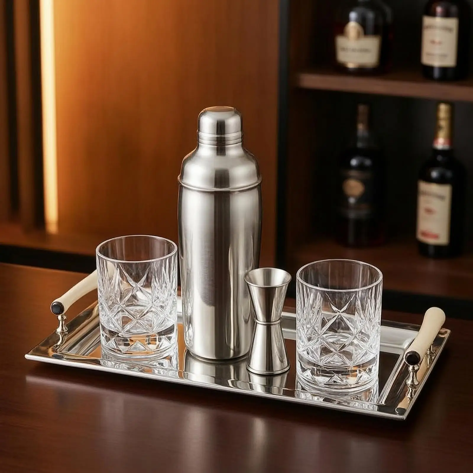 Wine Bottle Opener Stainless Steel with Wood Handle Bar Tool Set Beverage Cooler Keywords for Home Party