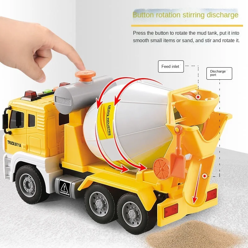 Large Size Children Inertia Large Simulation Toy Engineering Mixing Model Cement Dump Truck Model Children Toys Gift New 2022