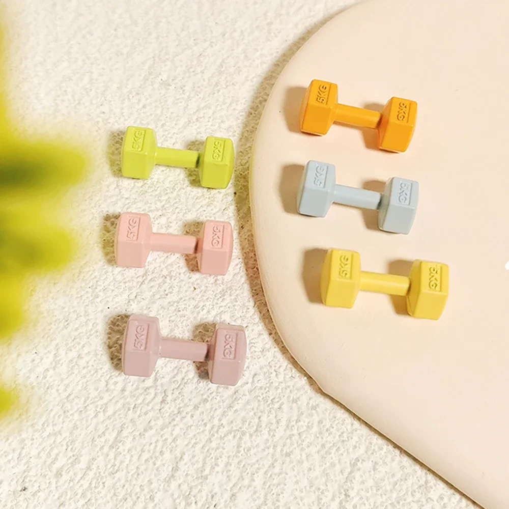 1 قطعة 1/12 دمية مصغرة دمبل معدني لعبة مجسمة ل ob11 bjd بيت الدمية اكسسوارات الديكور