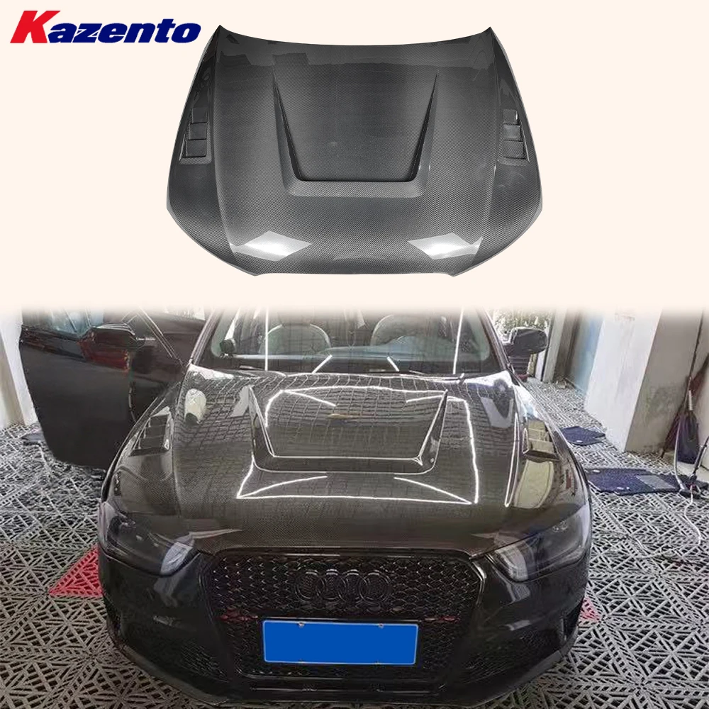 For Audi A4 B8.5 Sedan 4 Door 2013-16 Carbon LY Style Front Vented Cooling Hood( Ocean freight is favorable, welcome to inqury)
