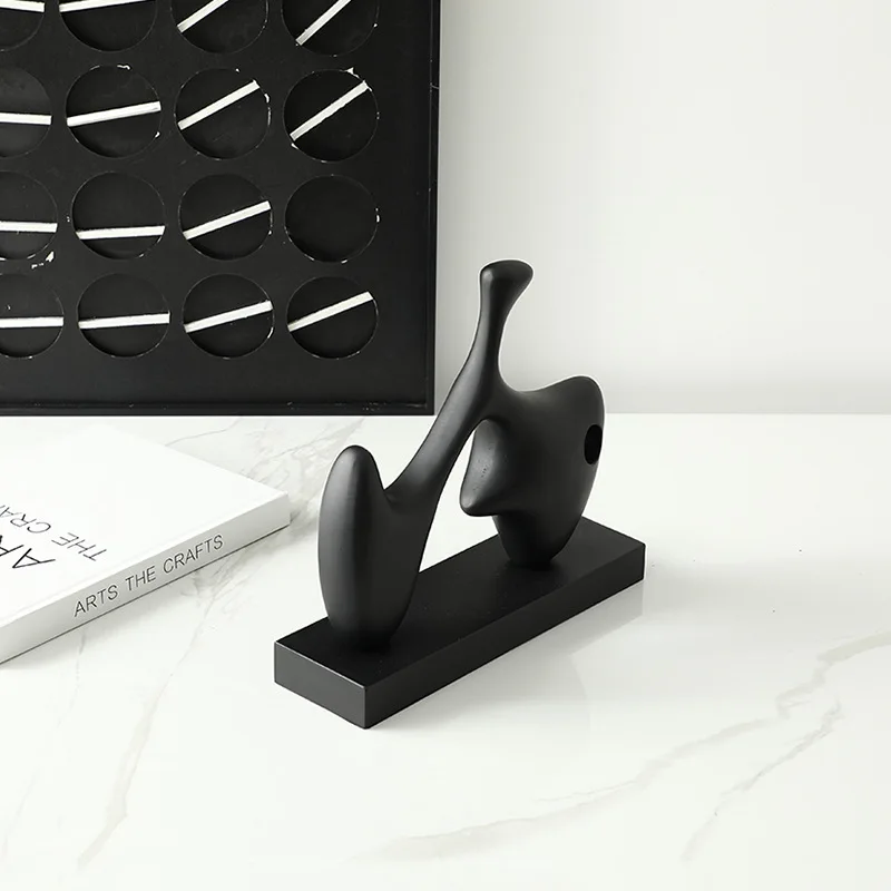 Minimalist abstract art dance shadow resin ornaments, home villa living room desk decoration crafts