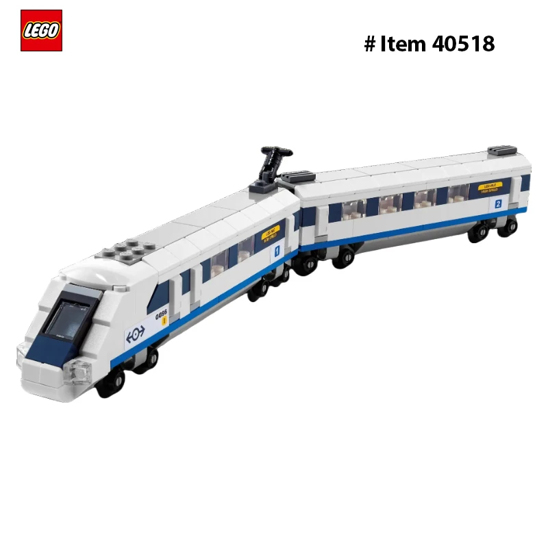 Lego-40518 Creator High-Speed Train 2, connected carriage, which is a driver\'s compartment and has a sloping front