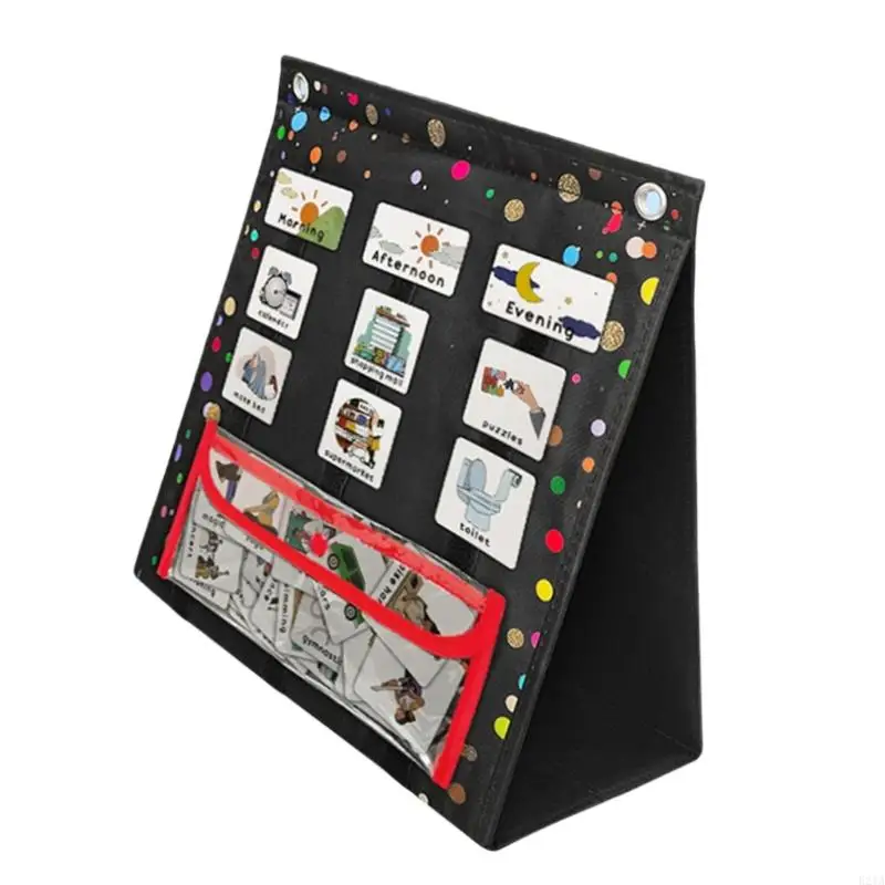 Gráfico rotina diária crianças com 63 cartões comportamento Responsabilidade Cronograma diário Cronograma Pocket Pocket