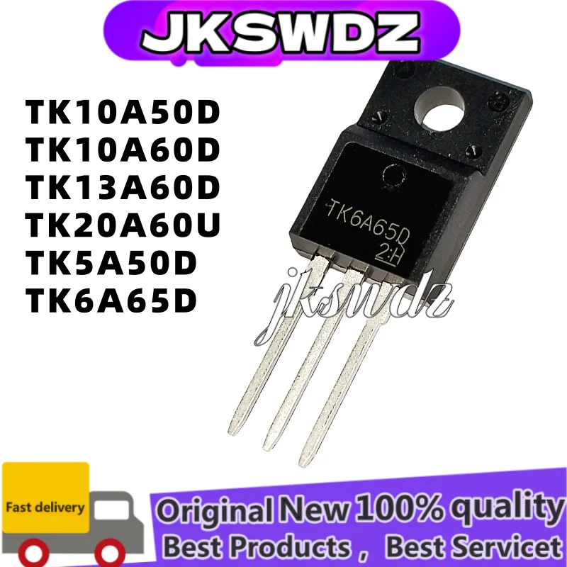 

10PCS 100% NEW TK5A50D TK6A65D TK8A60DA TK8A65D TK10A50D TK10A60D TK12A60D TK13A60D TK20A60U K8060D K10A60D K20A60D TO-220F